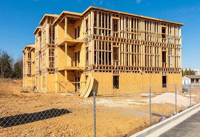 a temporary chain link fence surrounding a construction site, requiring strict safety precautions in Mckinleyville CA